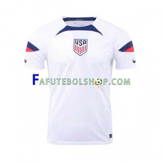 Camisa 1 Estados Unidos Copa Do Mundo 2022 manga curta ,Masculino