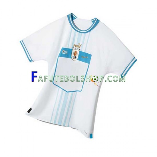 Camisa 2 Uruguai Copa Do Mundo 2022 manga curta ,Masculino