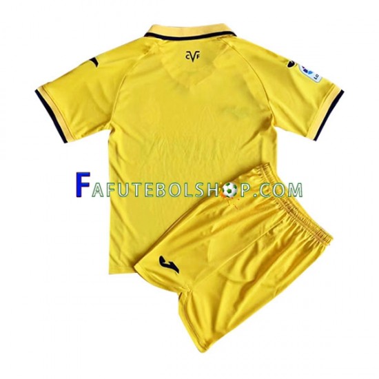 Camisa 1 Villarreal CF 2022-2023 manga curta ,infantil