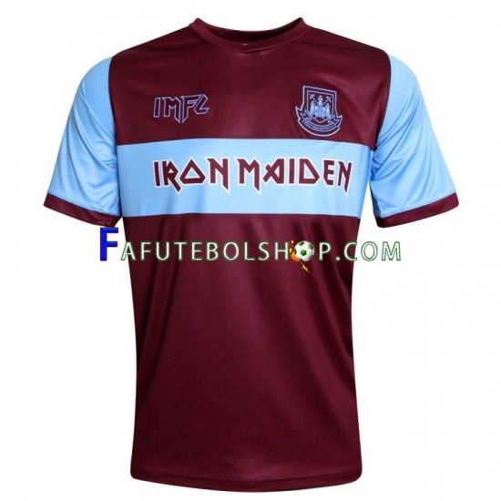 Camisa 1 West Ham United Iron Maiden manga curta ,Masculino