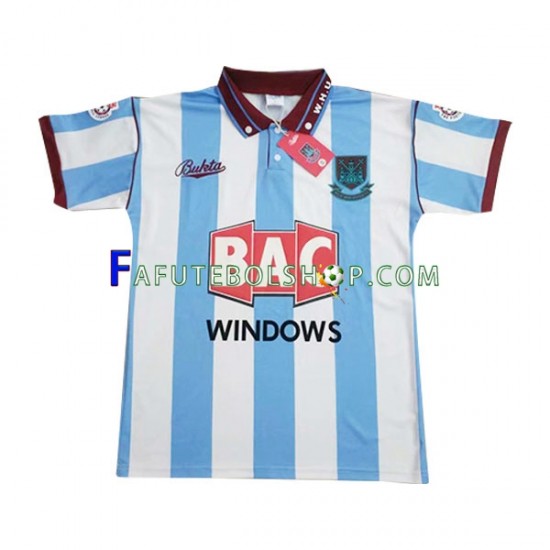 Camisa 2 West Ham United Retrô 1991-1992 manga curta ,Masculino