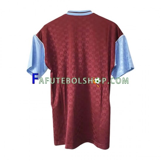 Camisa 1 West Ham United Retrô 1989-1990 manga curta ,Masculino