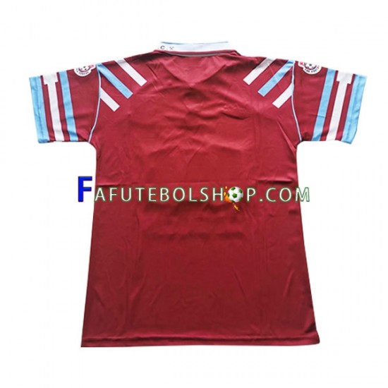 Camisa 1 West Ham United Retrô 1991-1992 manga curta ,Masculino