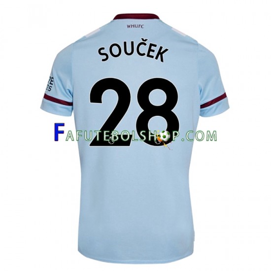 Camisa 2 West Ham United Tomas Soucek 28 2021-2022 manga curta ,Masculino