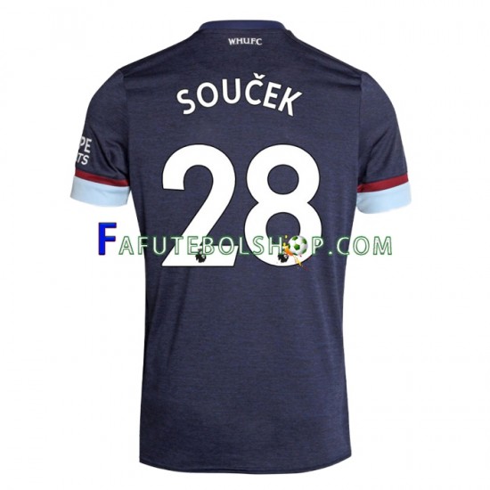 Camisa 3 West Ham United Tomas Soucek 28 2021-2022 manga curta ,Masculino