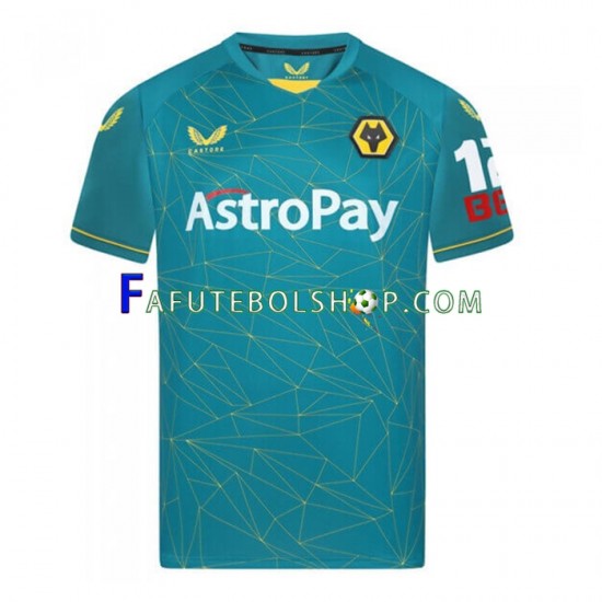 Camisa 2 Wolverhampton Wanderers 2022-2023 manga curta ,Masculino