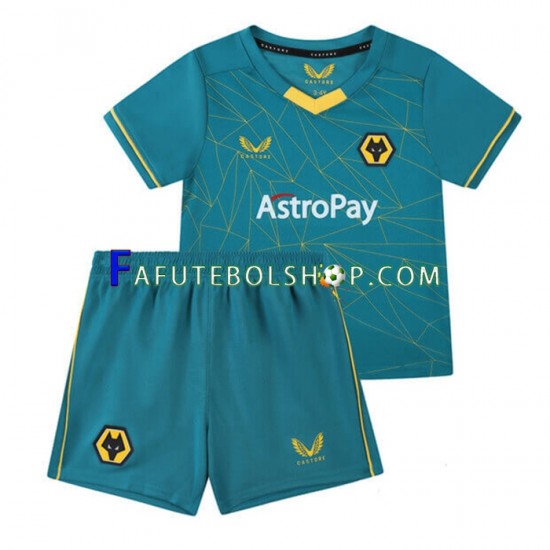 Camisa 2 Wolverhampton Wanderers 2022-2023 manga curta ,infantil