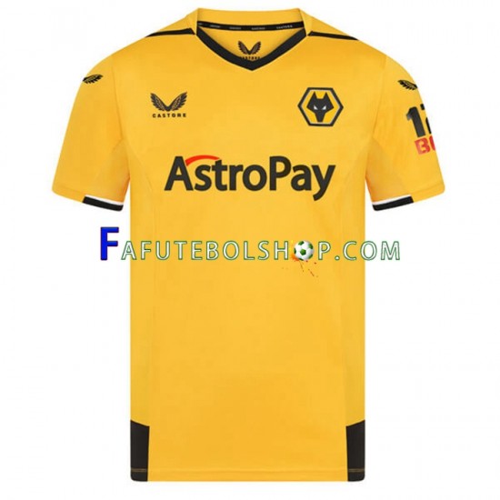 Camisa 1 Wolverhampton Wanderers 2022-2023 manga curta ,Masculino